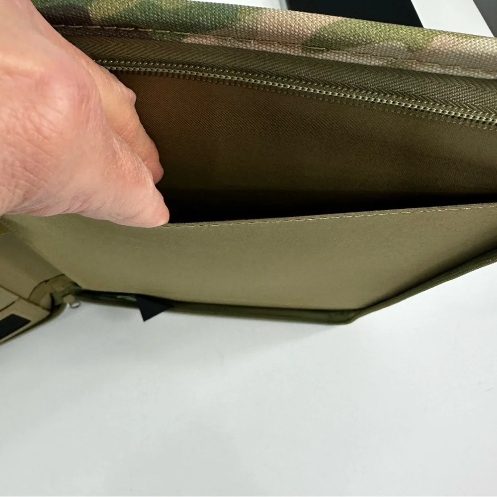 Mercury Tactical Gear Zippered Multi Camo Padfolio Binder Card Slots, Name Strip